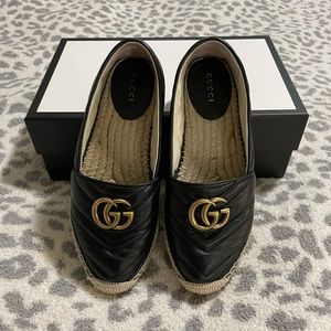 ✨Gucci Pilar GG Matelasse Chevron Flat Espadrille